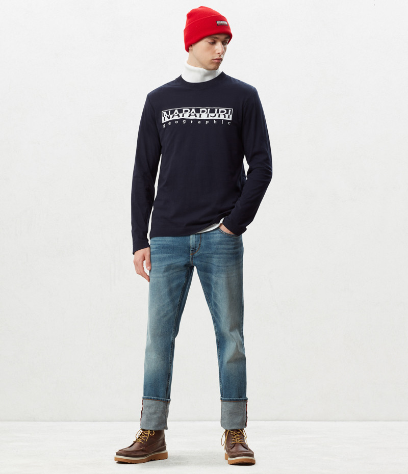 SERBER LS BLUE W EMBRO
