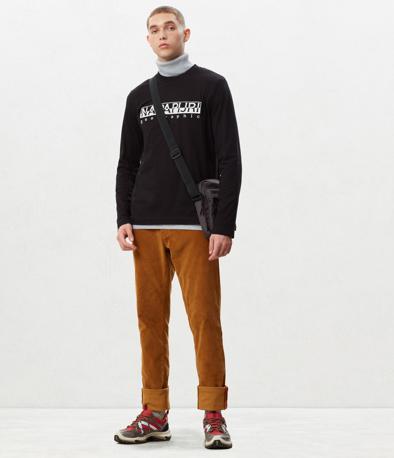 SERBER LS BLACK W EMBRO