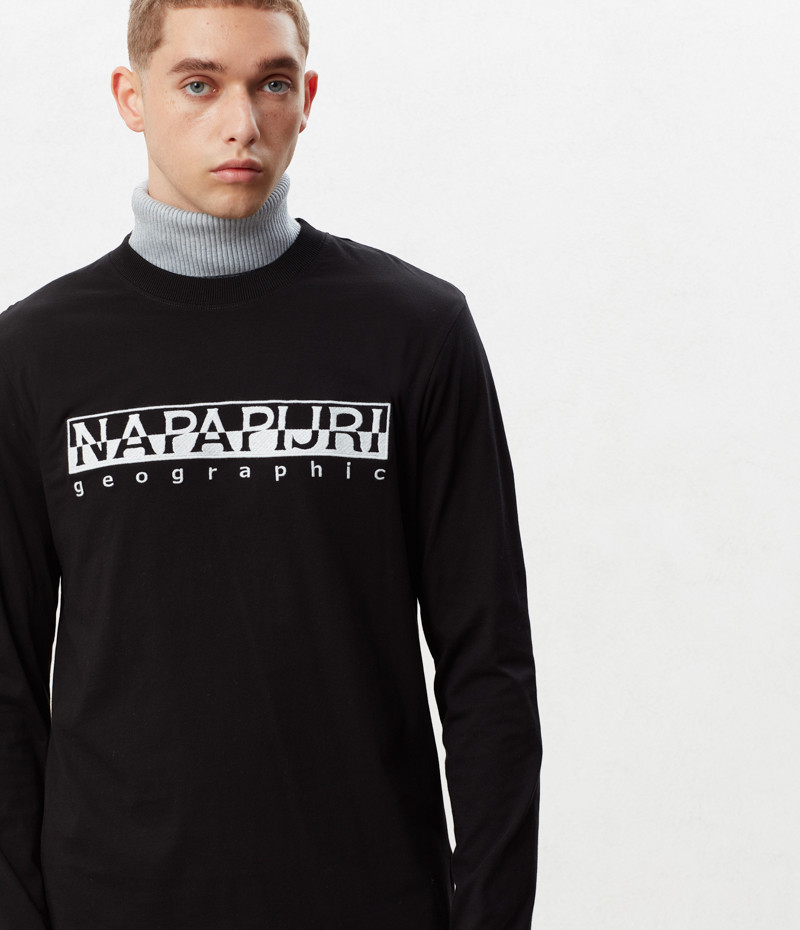 SERBER LS BLACK W EMBRO