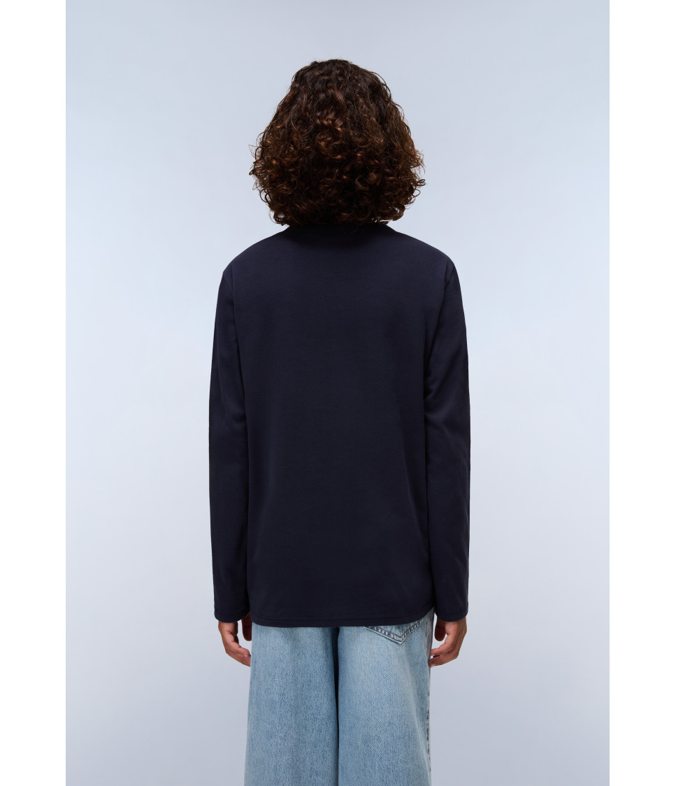 K S-CHAMOIS LS BLU MARINE