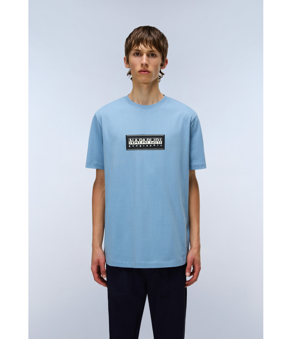 S-BOX LOGO SS FADED DENIM I84