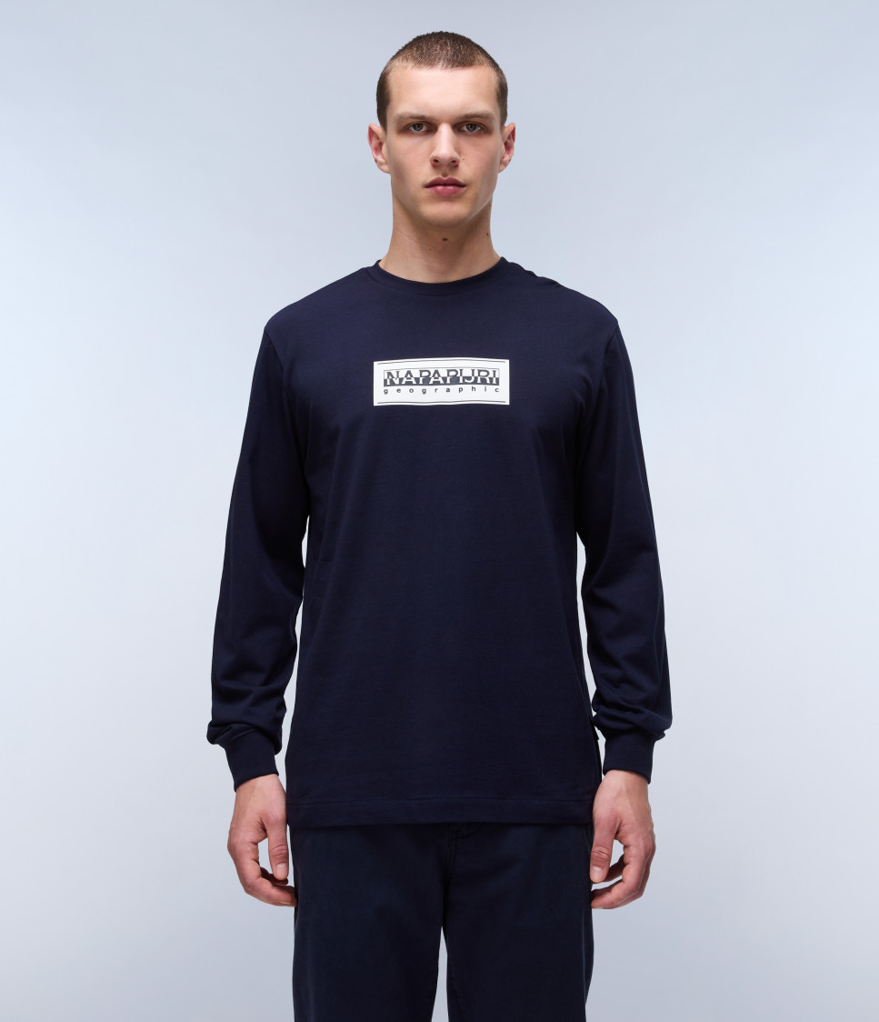 S-BOX LOGO LS BLU MARINE