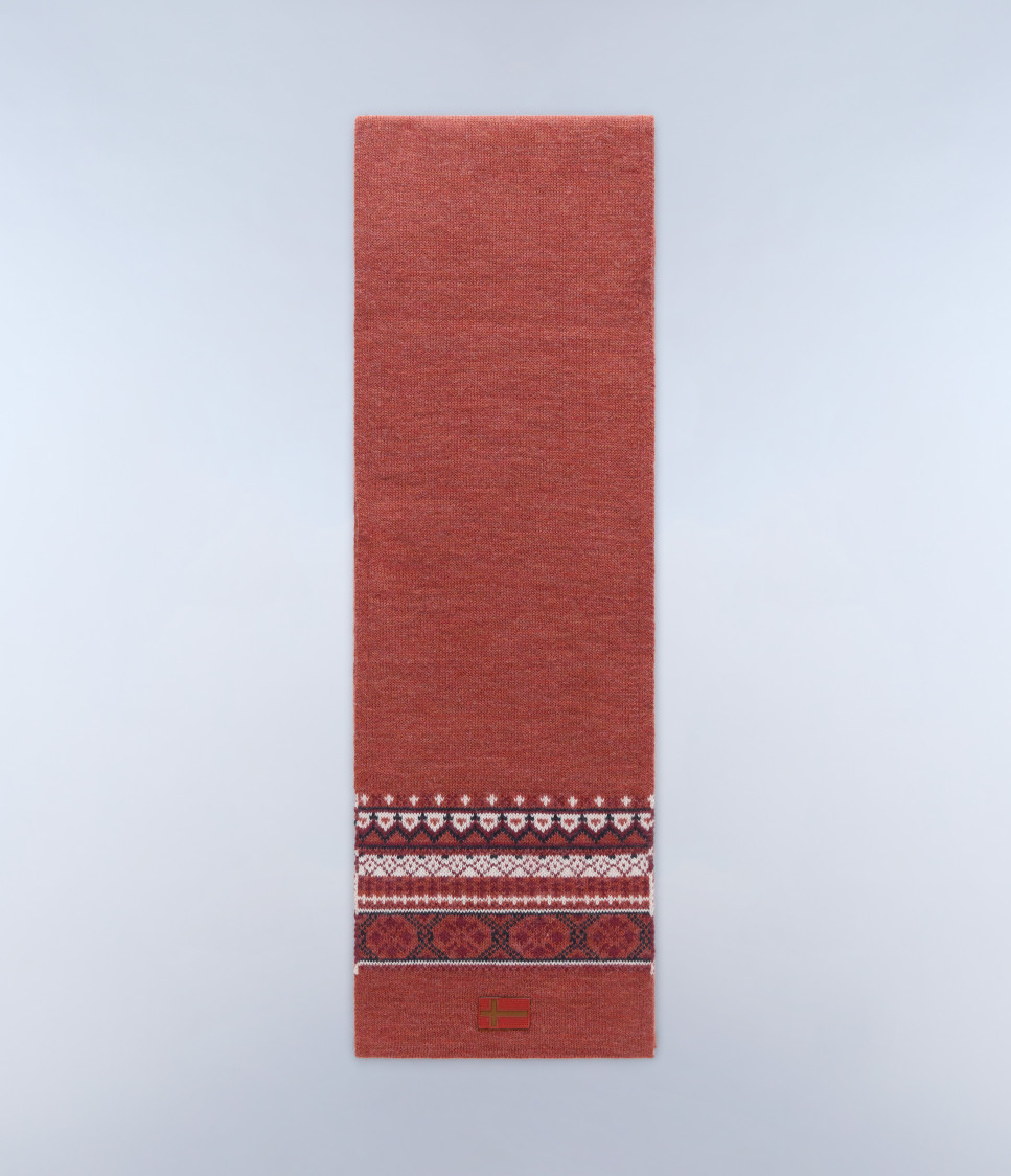F-SOIUSA SCARF W RED SAUCE