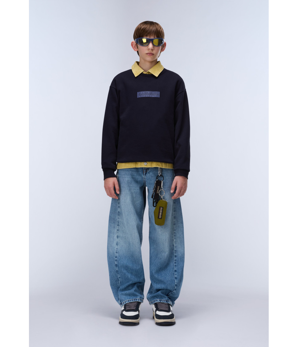 K B-NEW BOX LOGO C W BLU MARINE 