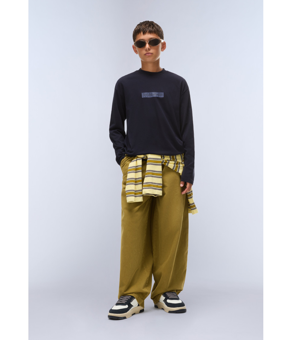 K S-NEW BOX LOGO LS BLU MARINE 