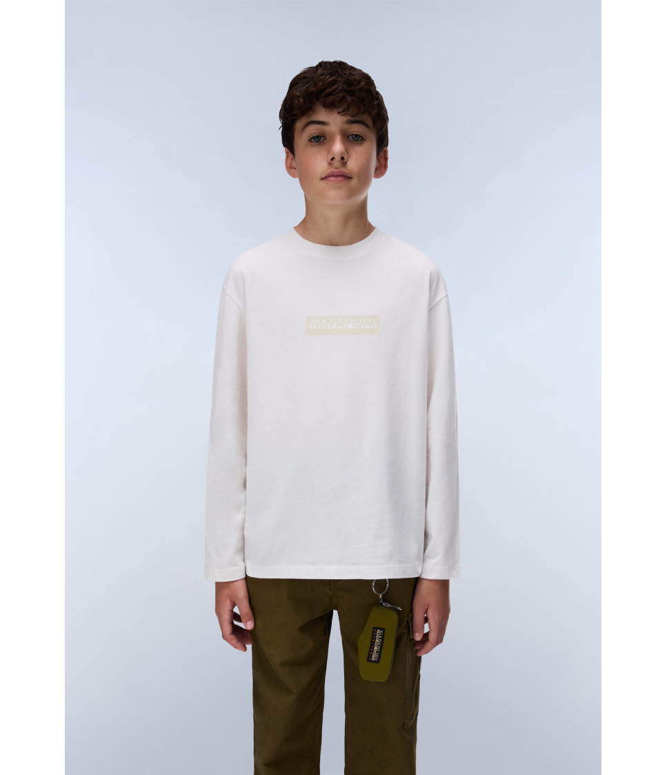 K S-NEW BOX LOGO LS WHITE WHISPER 