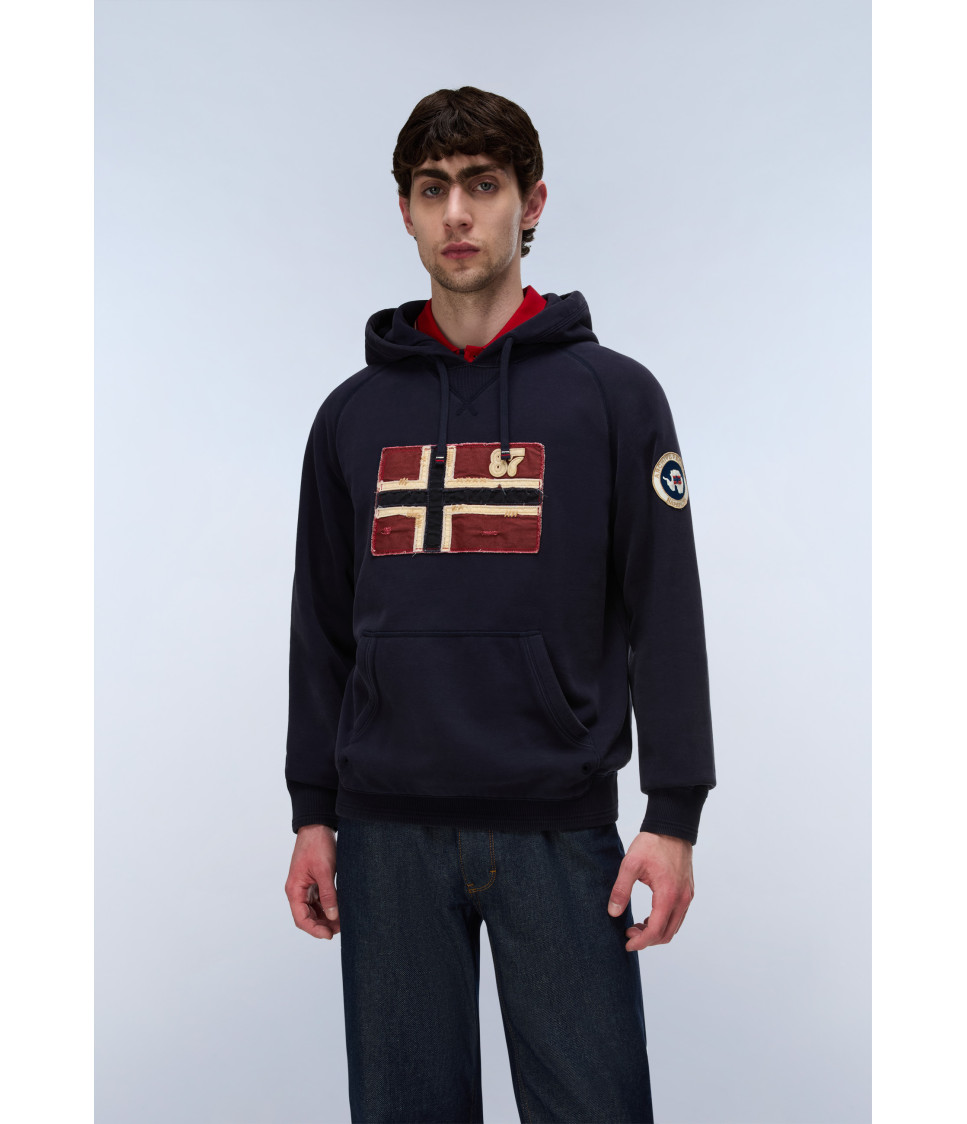 B-ARCHIVE SWEAT H BLU MARINE 