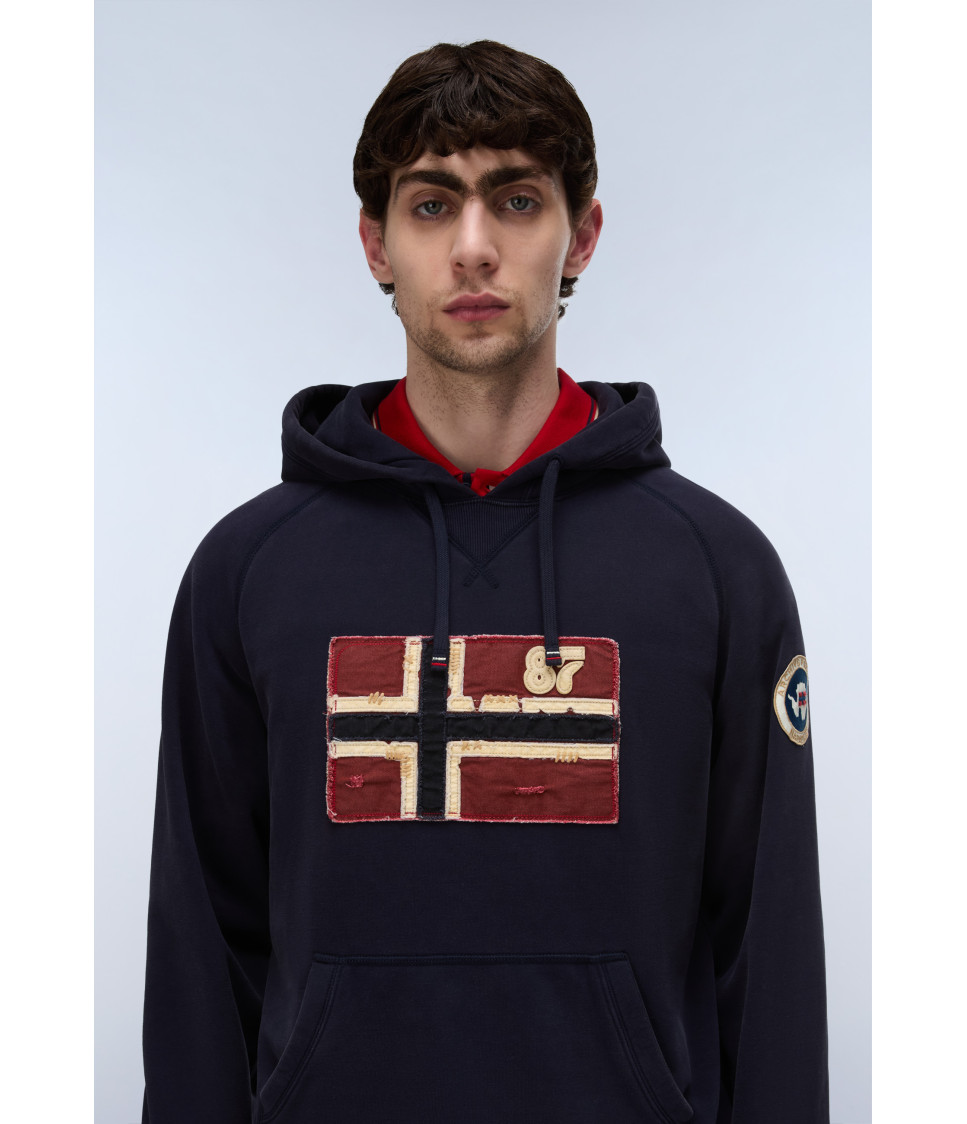 B-ARCHIVE SWEAT H BLU MARINE 