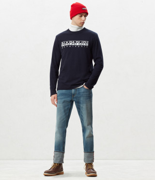 SERBER LS BLUE W EMBRO