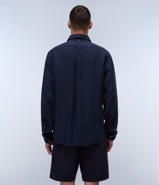 G-LINEN LS BLU MARINE 