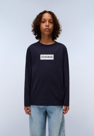 K S-CHAMOIS LS BLU MARINE