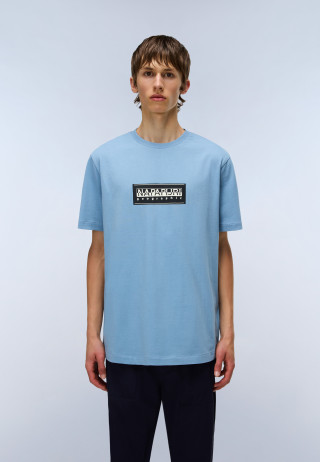 S-BOX LOGO SS FADED DENIM I84