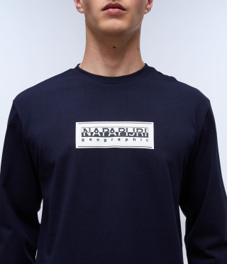 S-BOX LOGO LS BLU MARINE