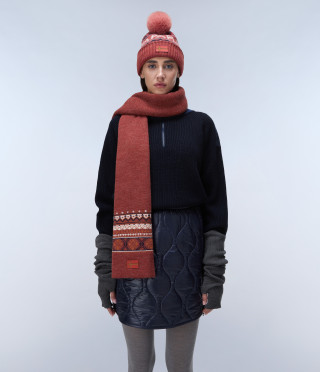 F-SOIUSA SCARF W RED SAUCE