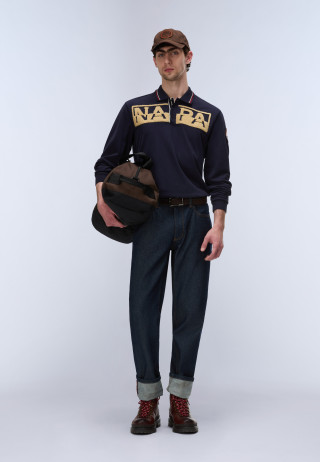 E-ARCHIVE POLO LS BLU MARINE 