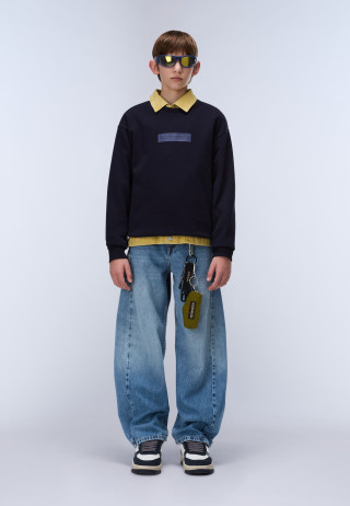 K B-NEW BOX LOGO C W BLU MARINE 