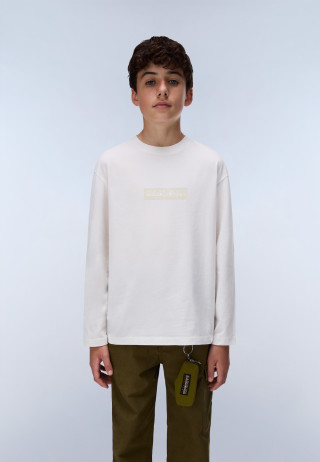 K S-NEW BOX LOGO LS WHITE WHISPER 
