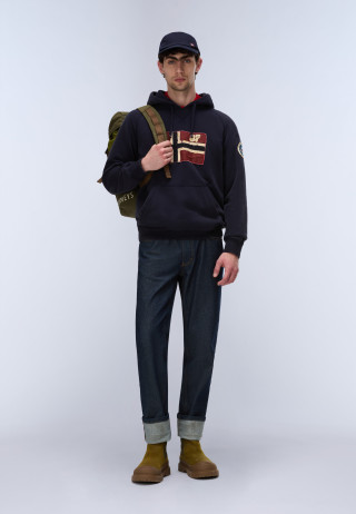 B-ARCHIVE SWEAT H BLU MARINE 