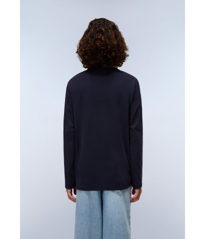 K S-CHAMOIS LS BLU MARINE 