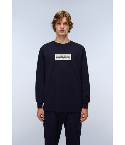 S-BOX LOGO LS BLU MARINE 