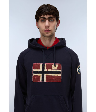 B-ARCHIVE SWEAT H BLU MARINE 