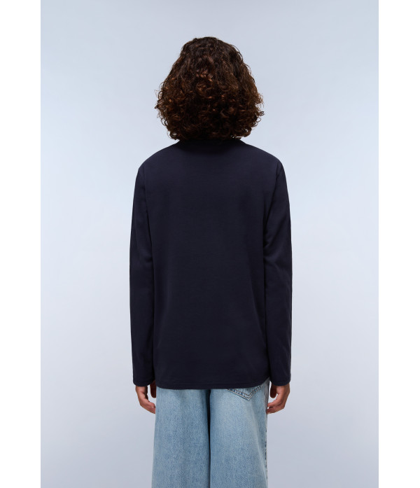 K S-CHAMOIS LS BLU MARINE