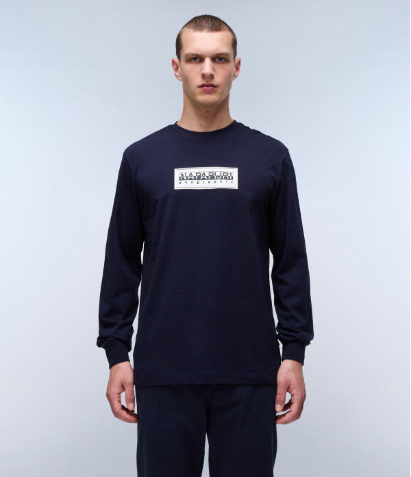 S-BOX LOGO LS BLU MARINE