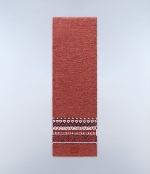 F-SOIUSA SCARF W RED SAUCE
