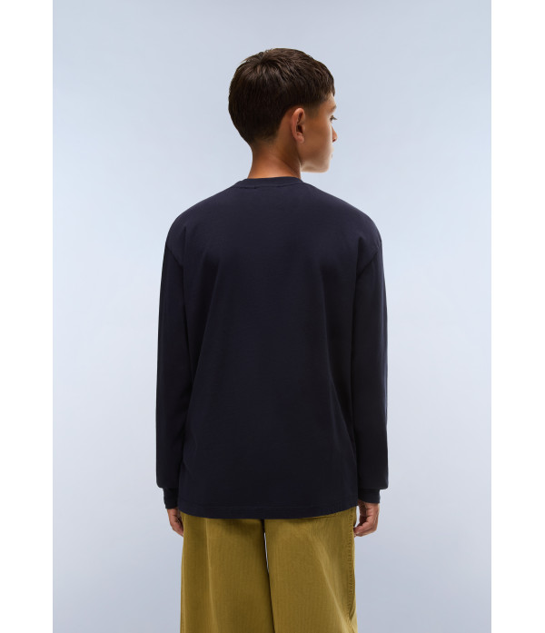 K S-NEW BOX LOGO LS BLU MARINE 
