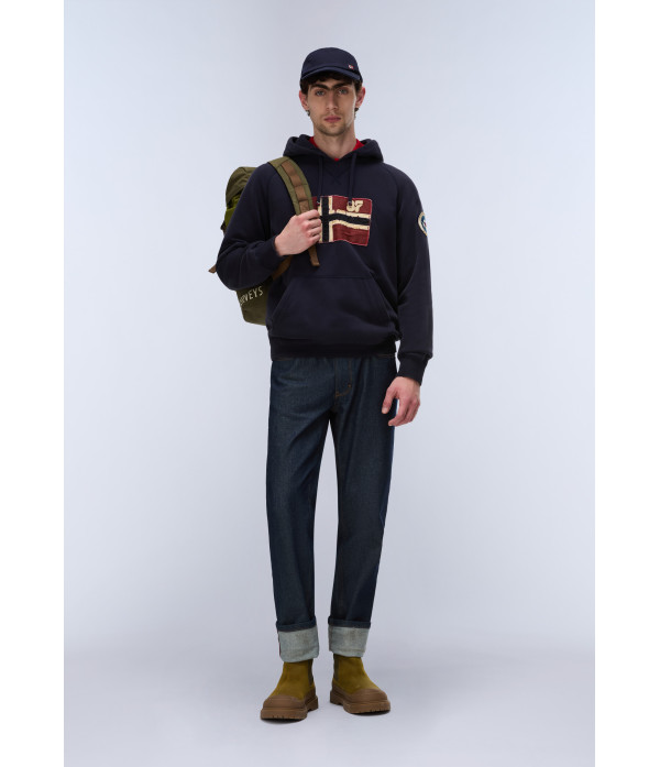 B-ARCHIVE SWEAT H BLU MARINE 
